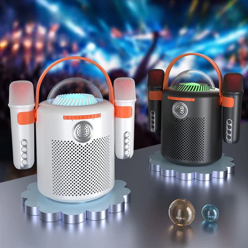 Y11 Wireless Dual microfoni Karaoke Machine KTV DSP System Bluetooth V5.3 altoparlante HIFI Stereo Surround LED RGB luce colorata