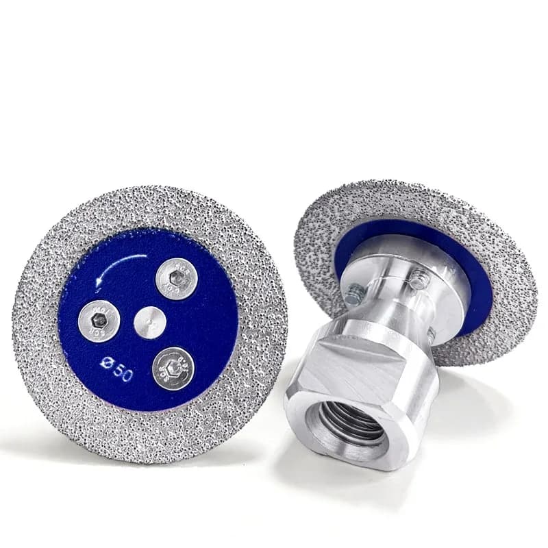 Lama per sega diamantata con filettatura M14 da 50 mm per il taglio di dischi da taglio per granito, marmo, piastrelle di ceramica
