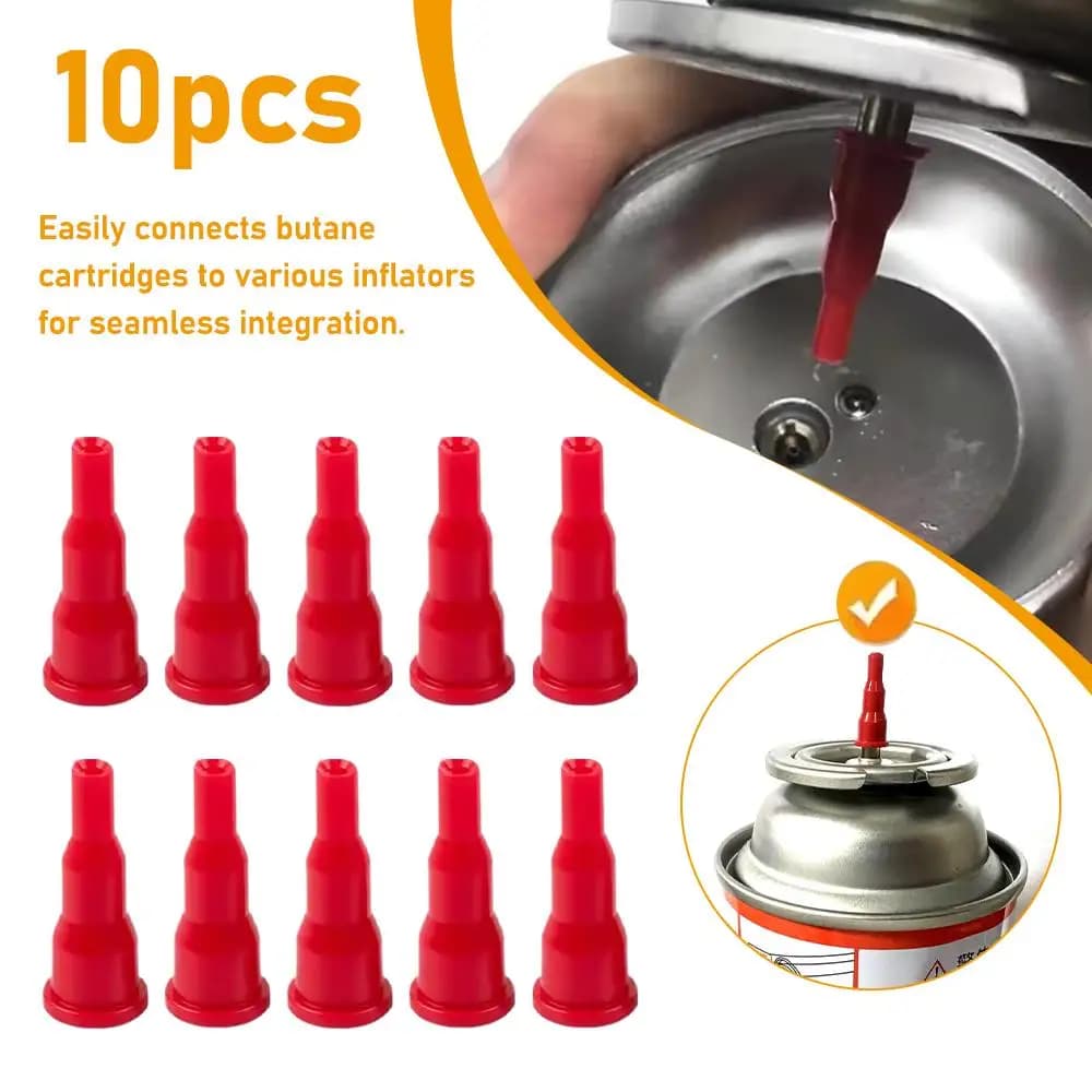Universal adapter for charging gas lighter, butane cylinder nozzle for camping stove accessories, converter tool 4 in 1
