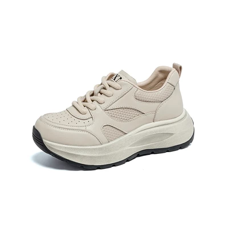 Sneakers da Donna Primaverili di Lusso in Vera Pelle Comode Slip-on Morbide alla Moda Scarpe Leggere da Esterno per Donne