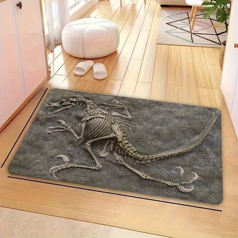1PC Dinosauro modello fossile Tappetini per porte Tappeti da cucina Antiscivolo Design pop Tappeti da bagno Tappetino da bagno Tappeto per la casa Lavandino Lavanderia Decor