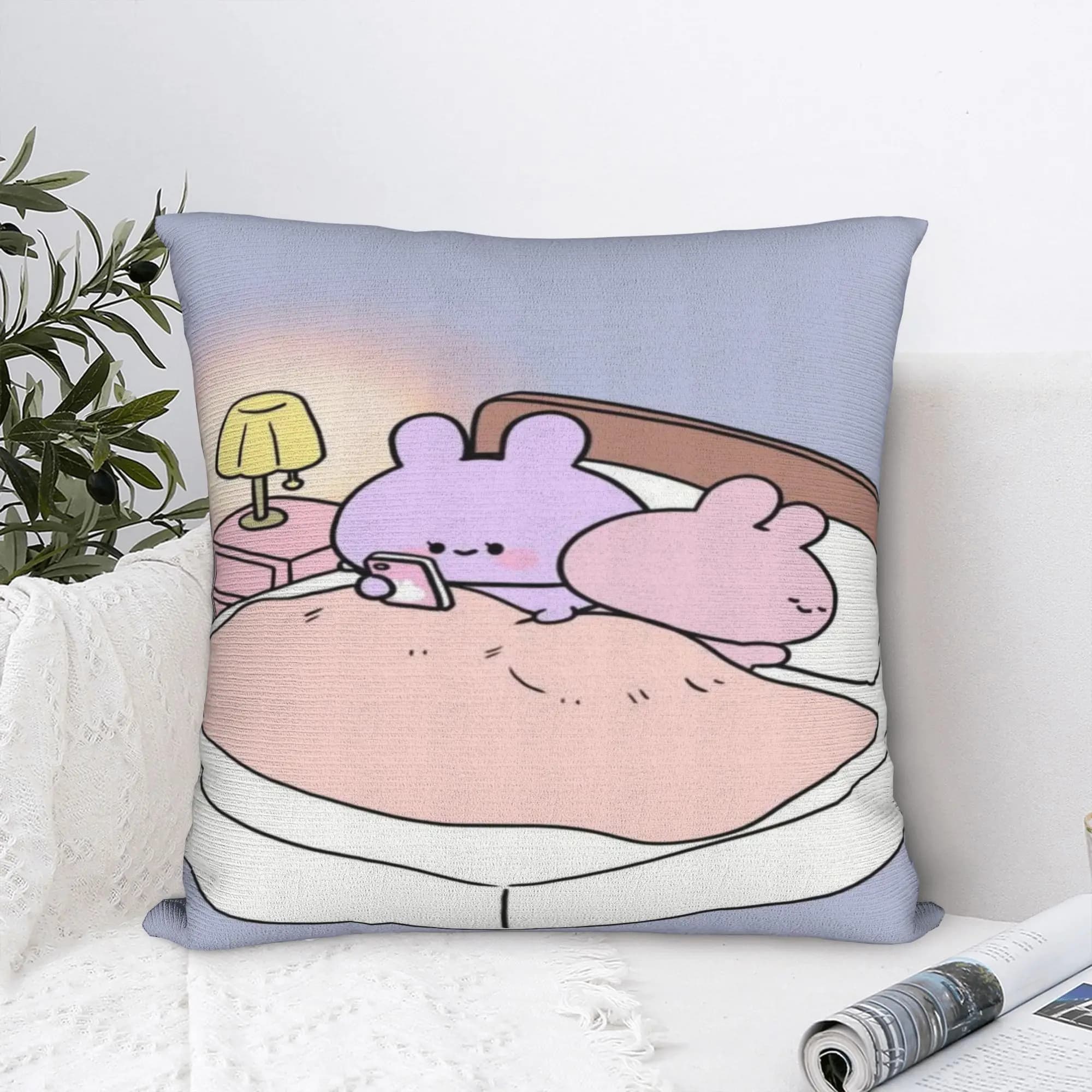 Asamimichan e Anemimi Federa per cuscino Fodera per cuscino Decorazione del soggiorno Cerniera Dimensioni multiple