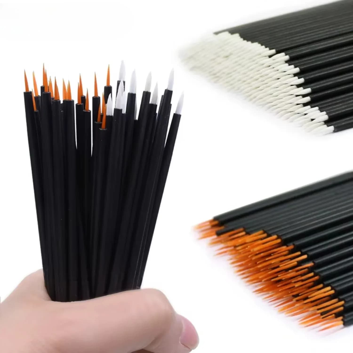50pcs Reusable Art Brushes Painting lot Gel Liner Nail Pen Disposable Eyeliner Beauty Eyeline Makup Tools