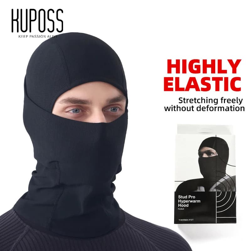KUPOSS Winter Thermal Cycling Face Mask 3D Cutting Balaclava Full Coverage Ears Neck Guard Reinforced Edging for Ski Motorcycle