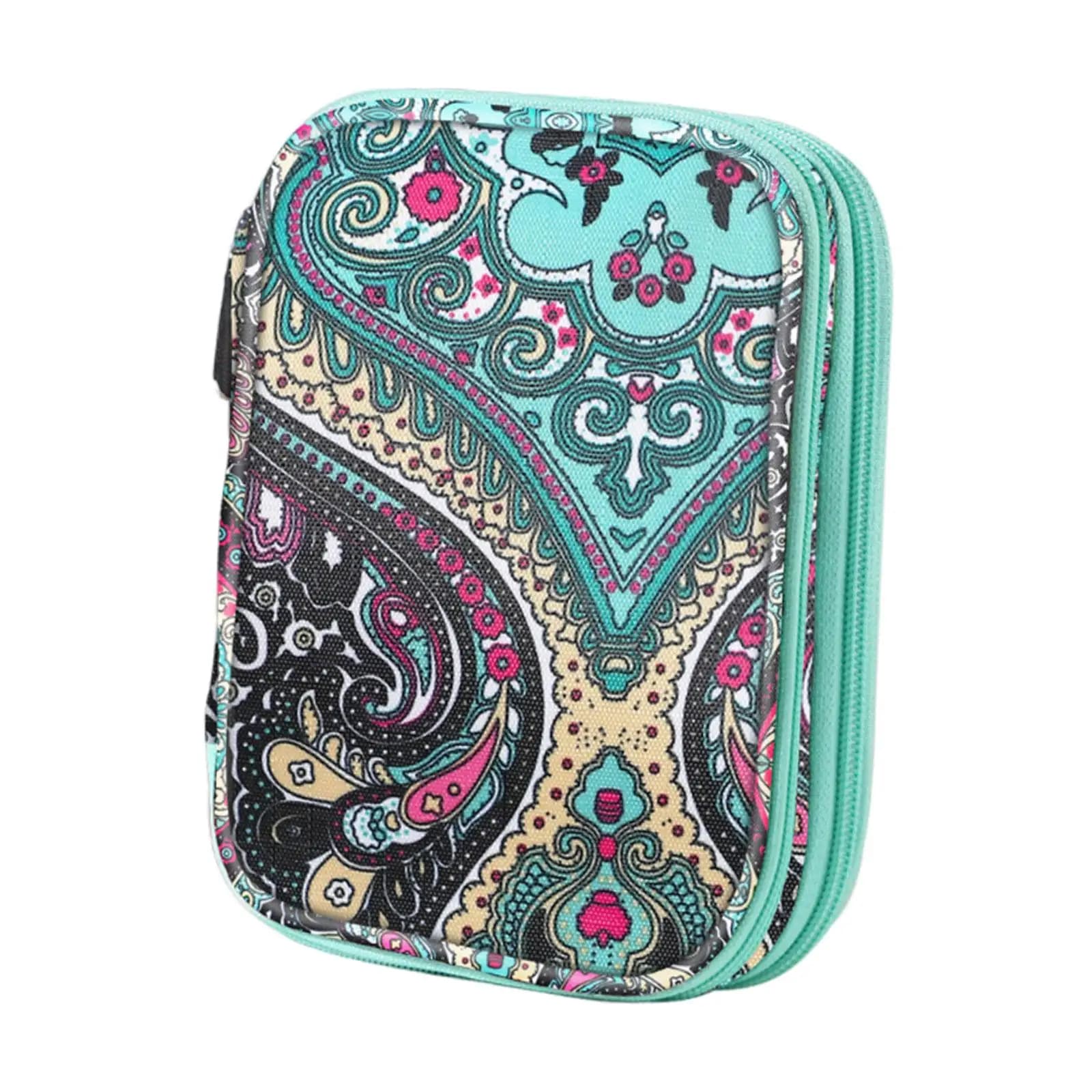 Crochet Hook Case with Storage for Knitting Double Layered Floral Design