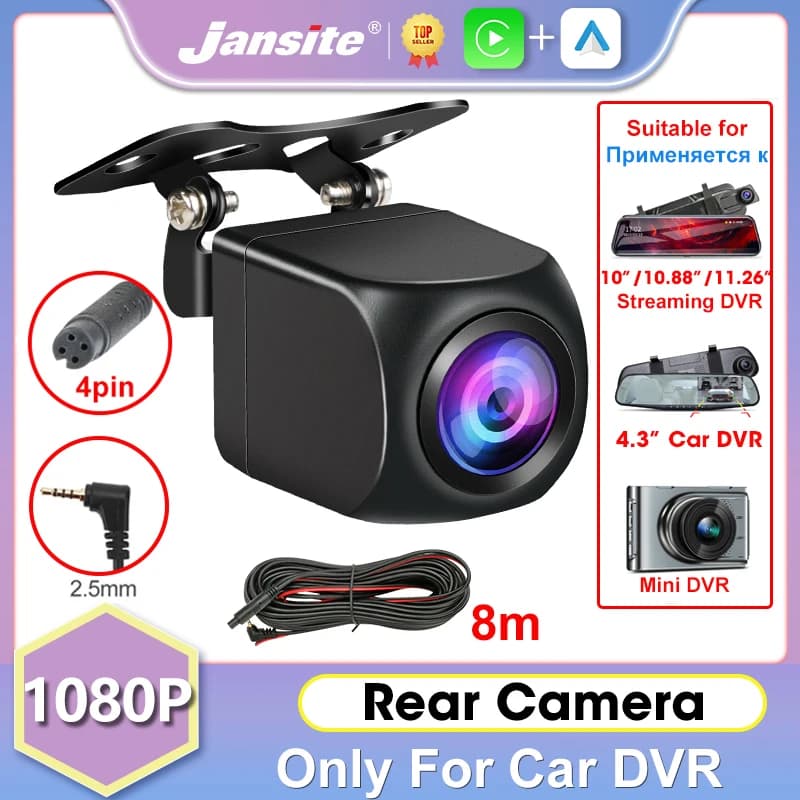 Jansite 1080P AHD Rear camera for night vision Rear lens for cars DVR Retrovisore Stream Media Dash Cam Support CVBS CVI TVI format