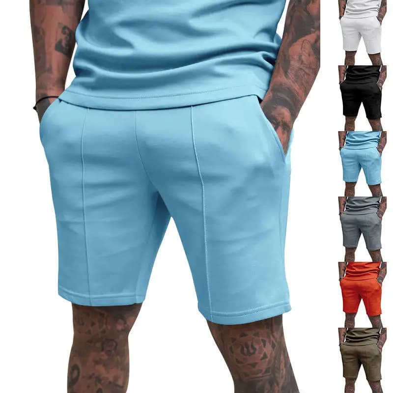 Pantaloncini Sportivi da Uomo Estivi 2025, Tinta Unita, Comodi e Traspiranti, Ideali per il Fitness e l'Abbigliamento Sportivo Transfrontaliero