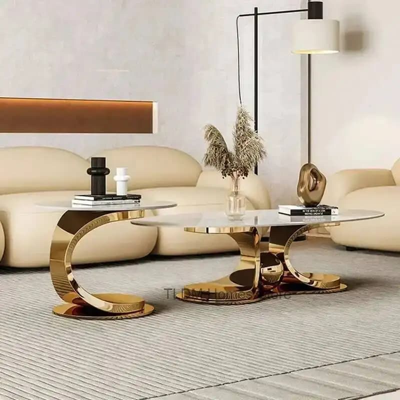 Tavolini moderni nordici Lusso unico minimalista Bellissimo tavolino gambe Tavolino irregolare in metallo Basses De Salon Furniture