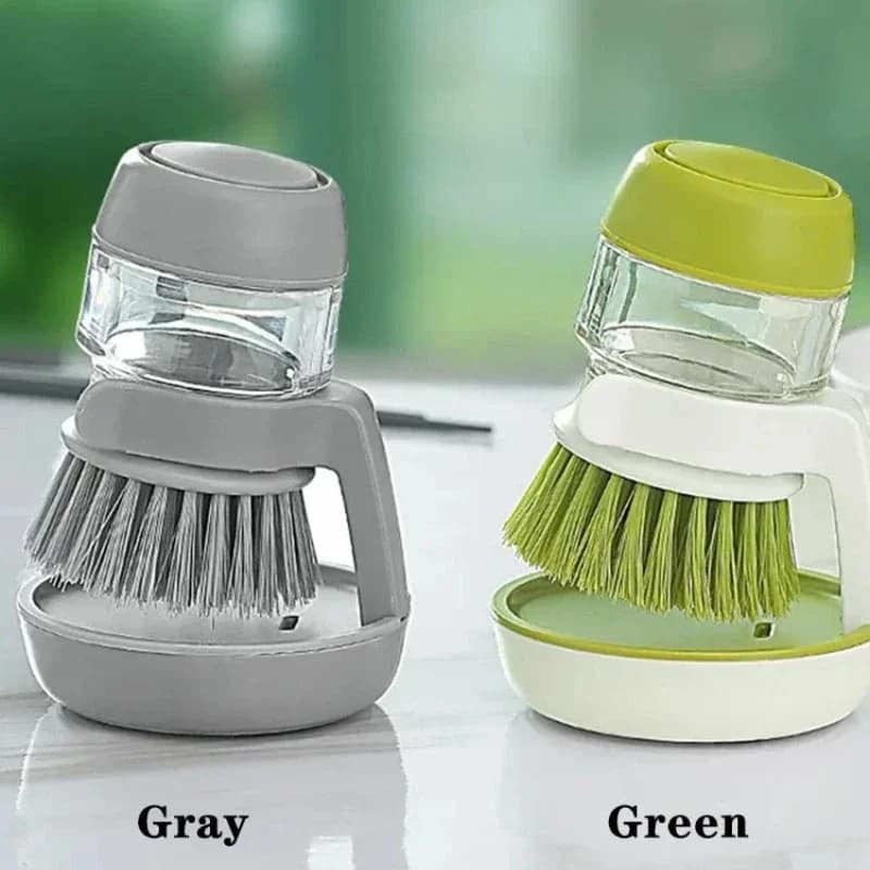 Press Type Automatic Soap Dispensing Dish Washing Brush Multifunctional Kitchen Pot Scrubber Portable Household Cleaning Brush