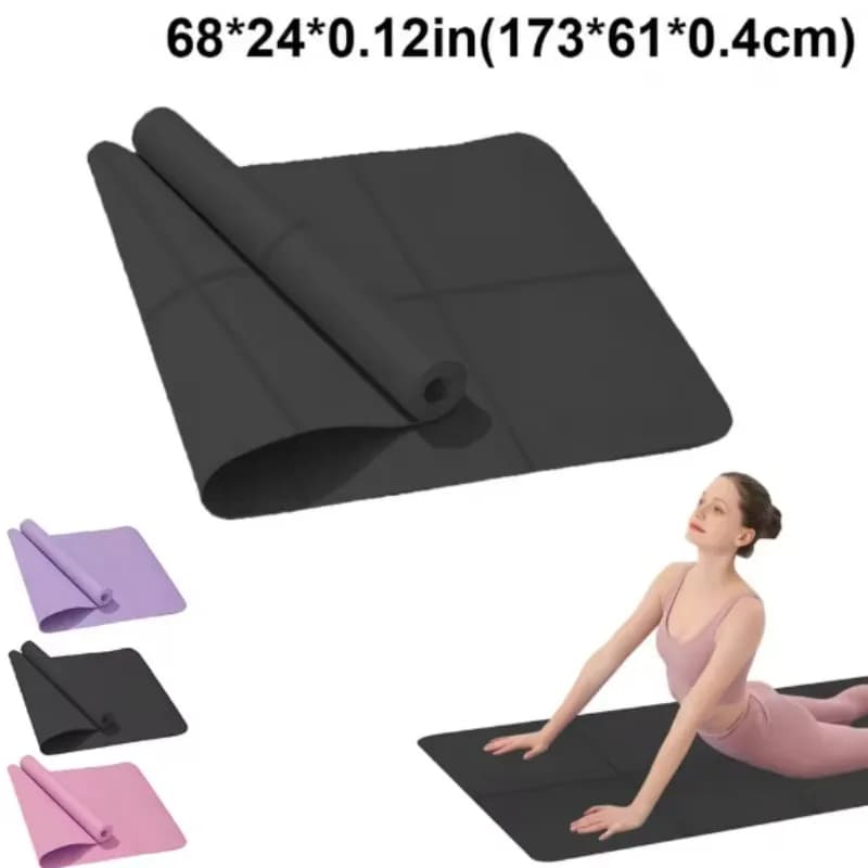 4mm Basic EVA Non Slip Yoga Mat Lightweight Comfort Floor Pad for Household Indoor Pilates Gymnastics Daily Fitness Exercise Supplies