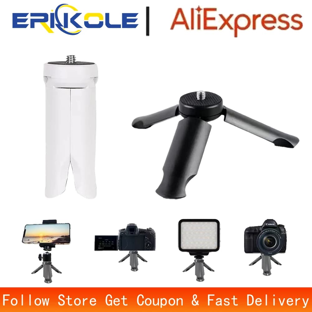 Mini treppiede da tavolo: supporto per giunto cardanico per telefono con supporto per treppiede da tavolo portatile per videocamera Gopro Vlog Action Camera