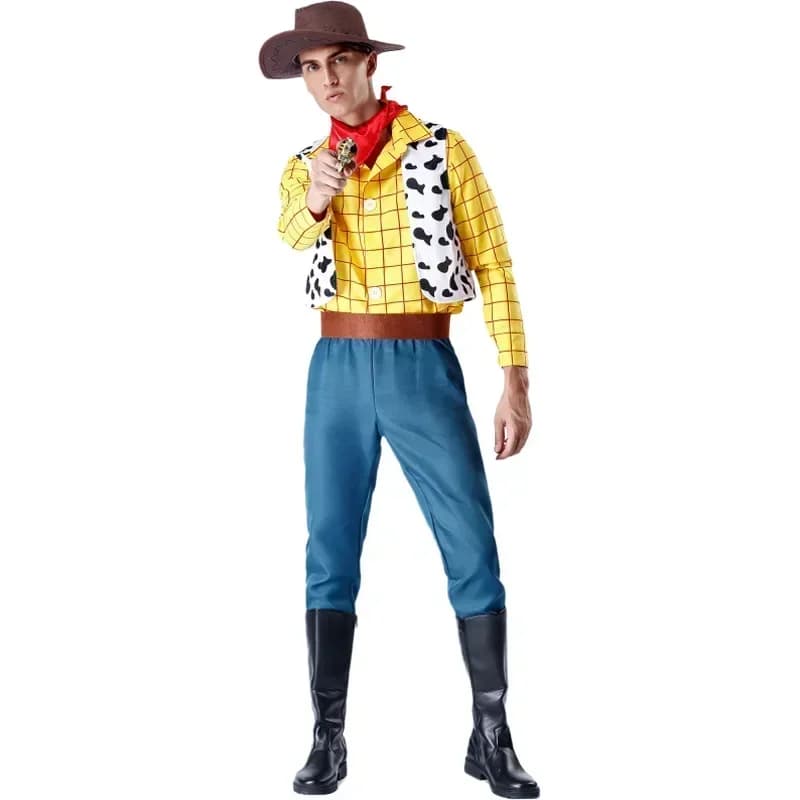 Cosplay Story Woody Costume Sets Cowboy Christmas Unisex Sheriff's Halloween Carnival Dress Up Party Toy Stage Performance