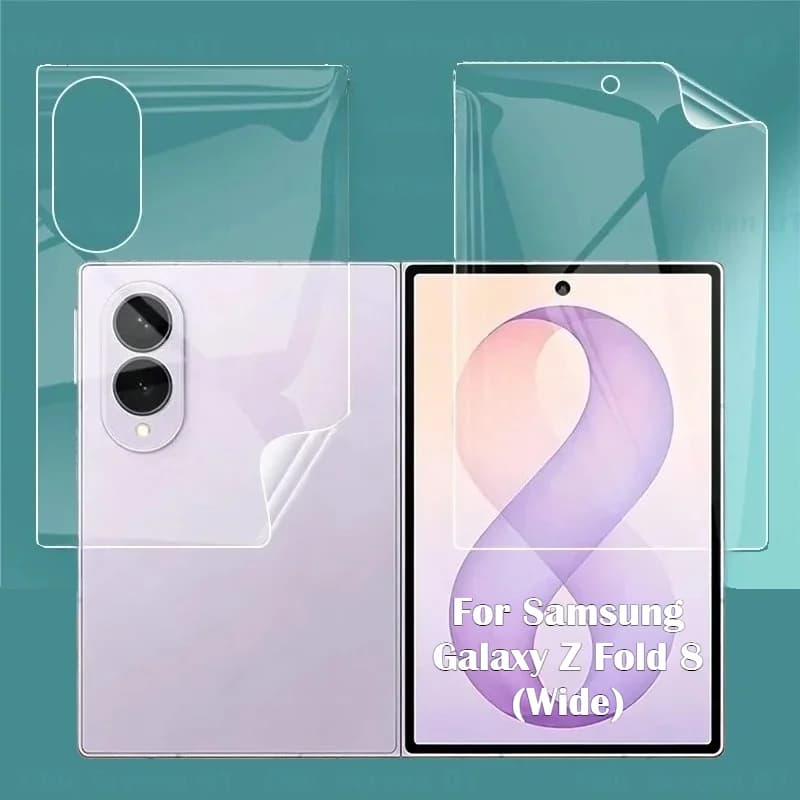 HD TPU / Matte Anti-Fingerprints Hydrogel Films for Samsung Galaxy Z Fold 8 (Wide) 8 Ultra 5G Full Cover Soft Screen Protectors