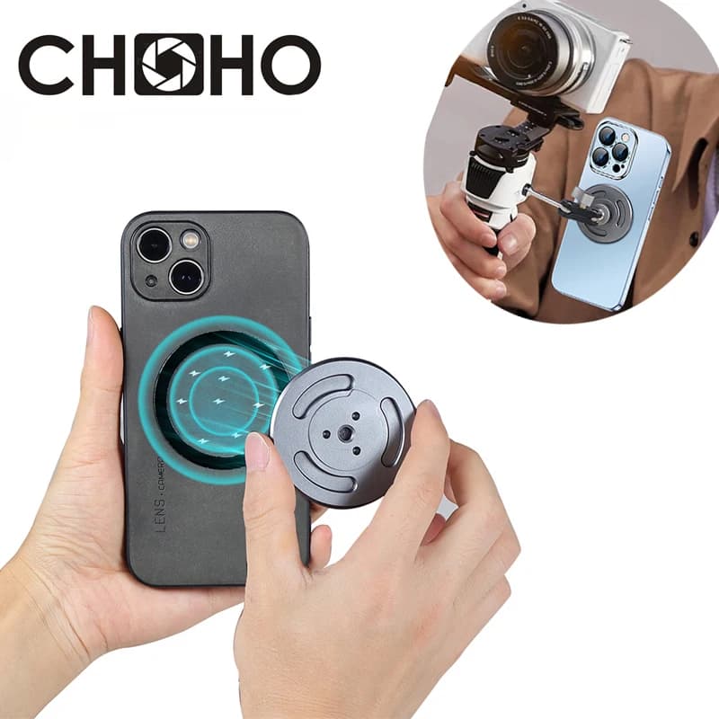 For DJI Osmo Mobile 5 6 Accessories Magsafe Mobile Phone Holder Magnetic 1/4 Adapter Tripod Connector for Samsung Huawei iPhone