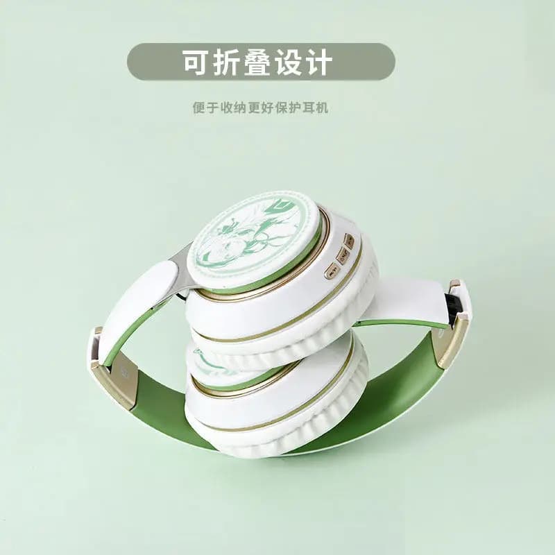 Gaming Wireless Bluetooth Over-Ear Honkai Star Rail Firefly Robin Headphones from Captivating Design, TF Card Support with Vocal Commands
