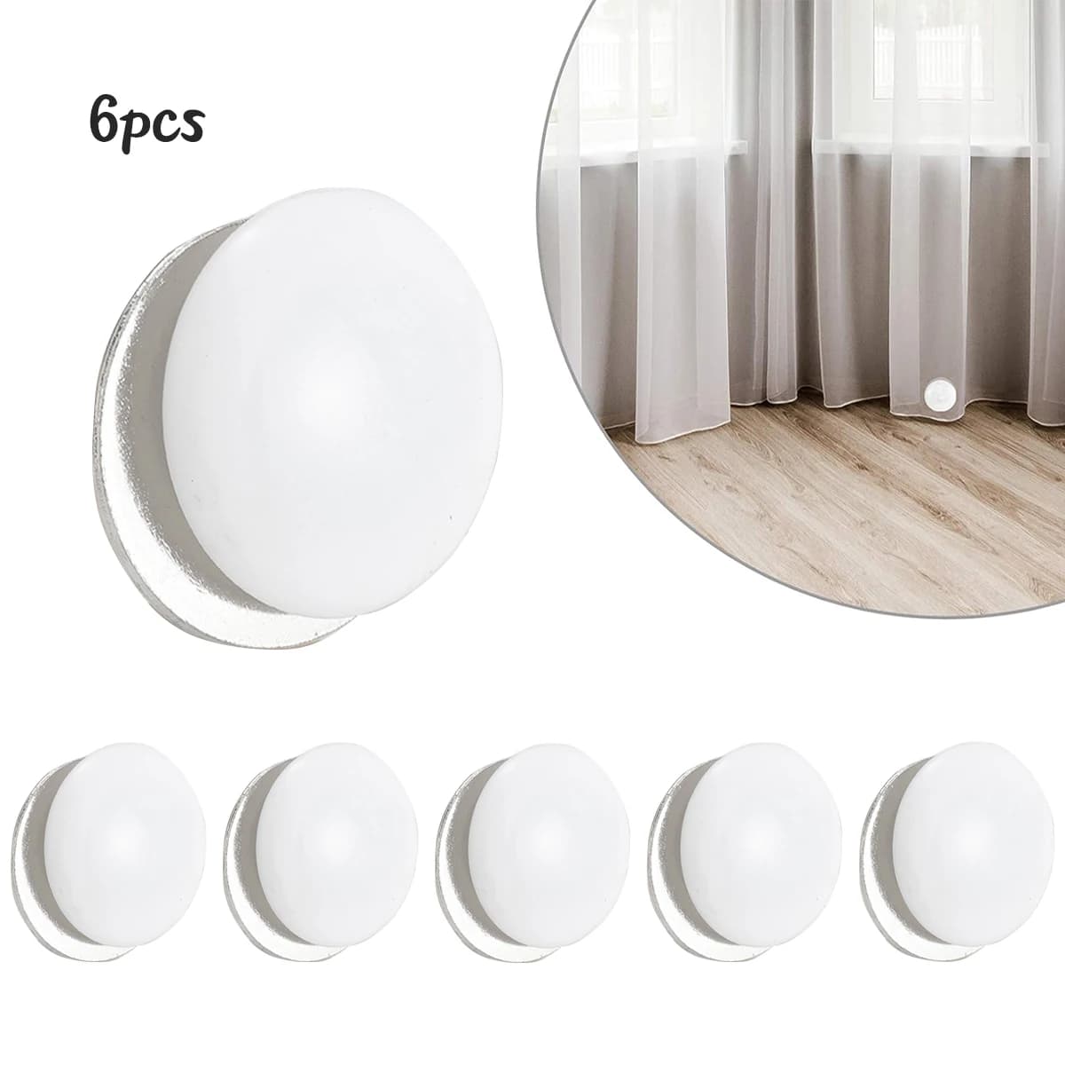 6pc Magnetic Shower Curtain Weights, Silicone Covered Rustproof Shower Curtain Liner Weights, Heavy Duty Outdoor Curtain Weights