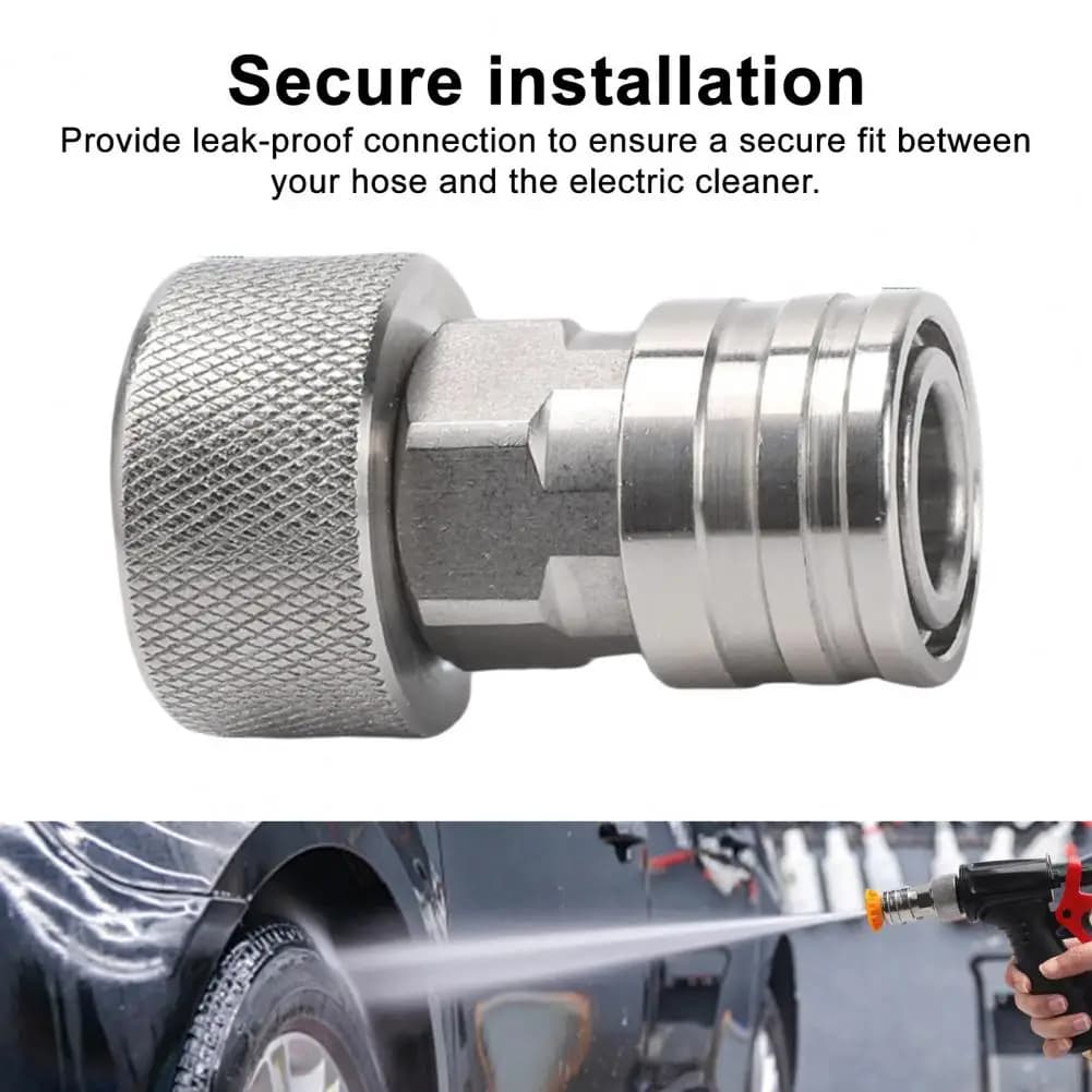Pipe Connector, 3/4 GHT Garden Pipe Adapter, 1/4 Pollice, Mini Stainless Steel Washer Accessories for Auto