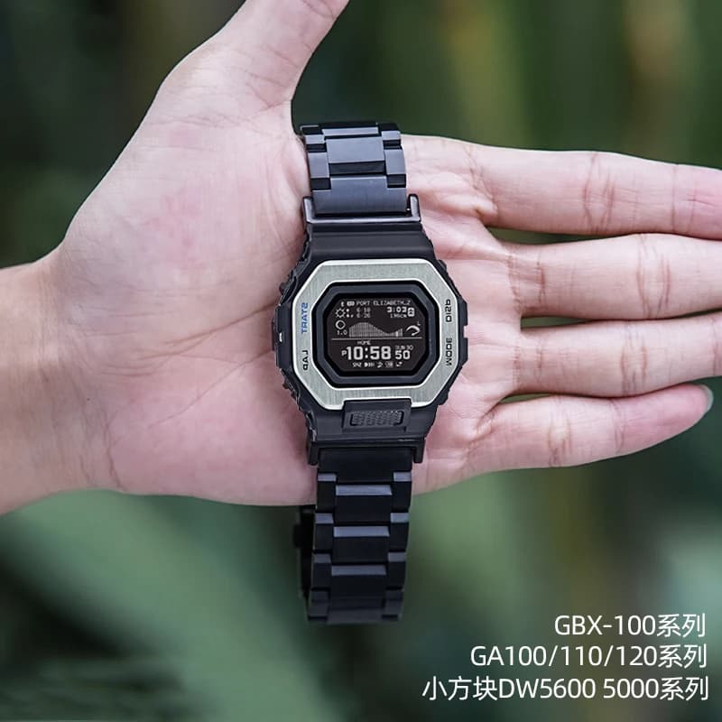Retrofit 16mm solid stainless steel strap for Case GBX100 GA100 GA110 DW5600 DW5000 M5610 men's watch strap