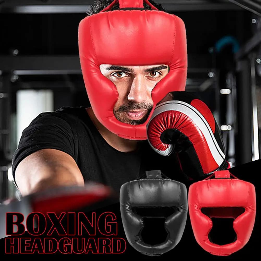 Casco da boxe completamente coperto Bambini Adulti Muay Thai Attrezzatura da allenamento Palestra Testa Taekwondo Protezione Testa Attrezzatura Caschi Copricapo