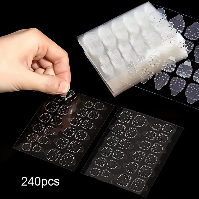 Transparent Biadesive Nails Collar, Nail Art Sticker, Nail Art Accessories ♪