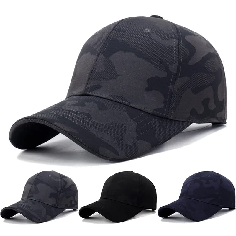 Berretti da baseball mimetici semplici unisex Cappelli casual regolabili per esterni primaverili e autunnali Cappello per protezione solare