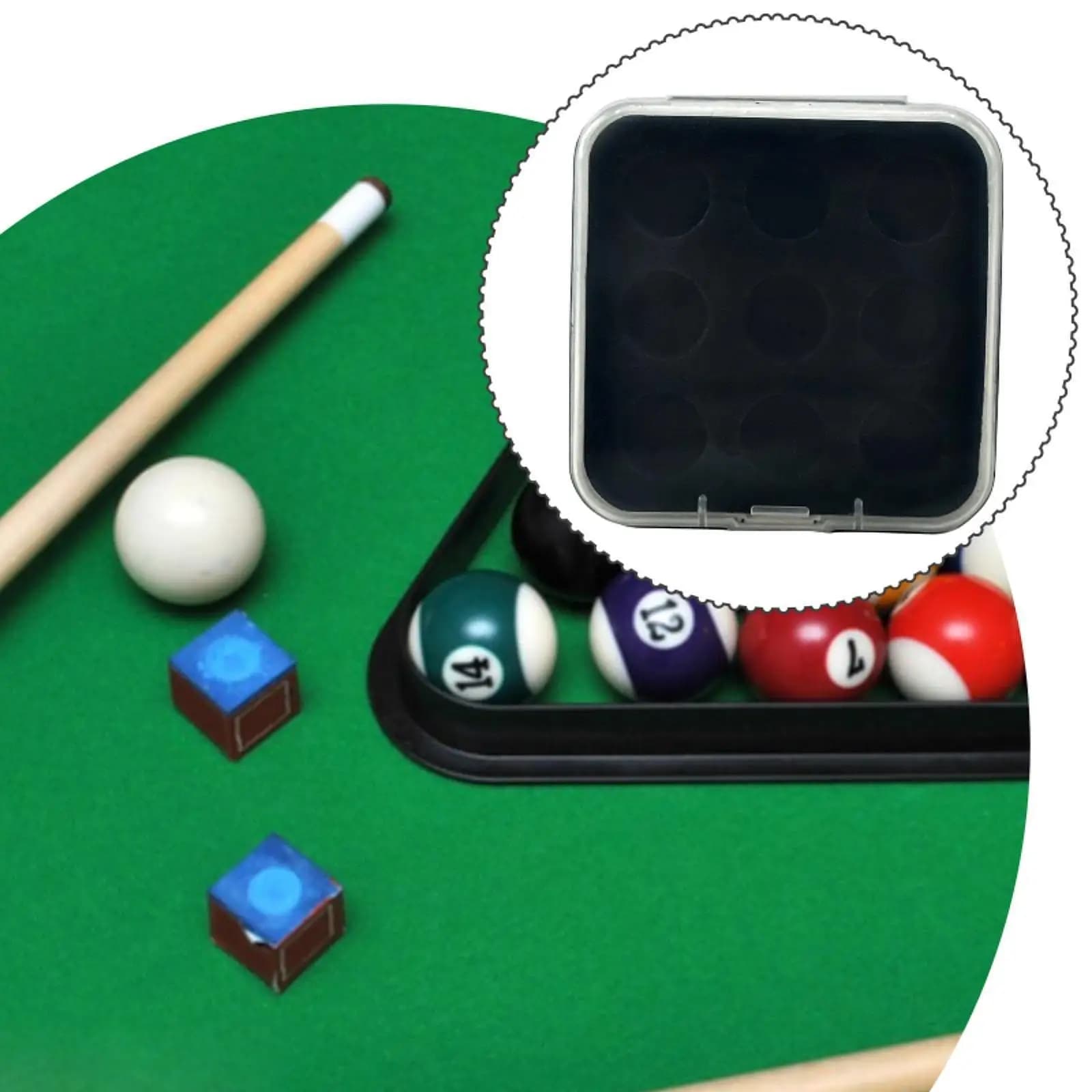 Scatola Compatta in Acrilico per Trasporto e Conservazione di Biglie da Biliardo, Porta Biglie per Allenamento di Snooker e Biliardo