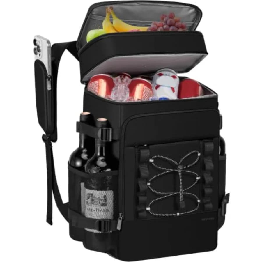 Cooler Backpack - 40 Cans Insulated Backpack Cooler for Men and Women, Portable 2 Leak Proof Compartments Coolers Bag for Beach