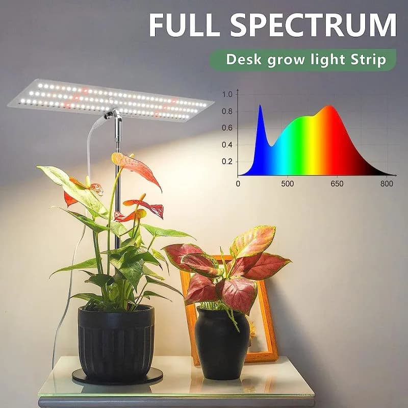 Lampada da coltivazione per piante da scrivania Lampada da tavolo Quantum Board ad altezza regolabile Phytolamp Lampada da coltivazione a LED per fiorelle da giardino di ortaggi