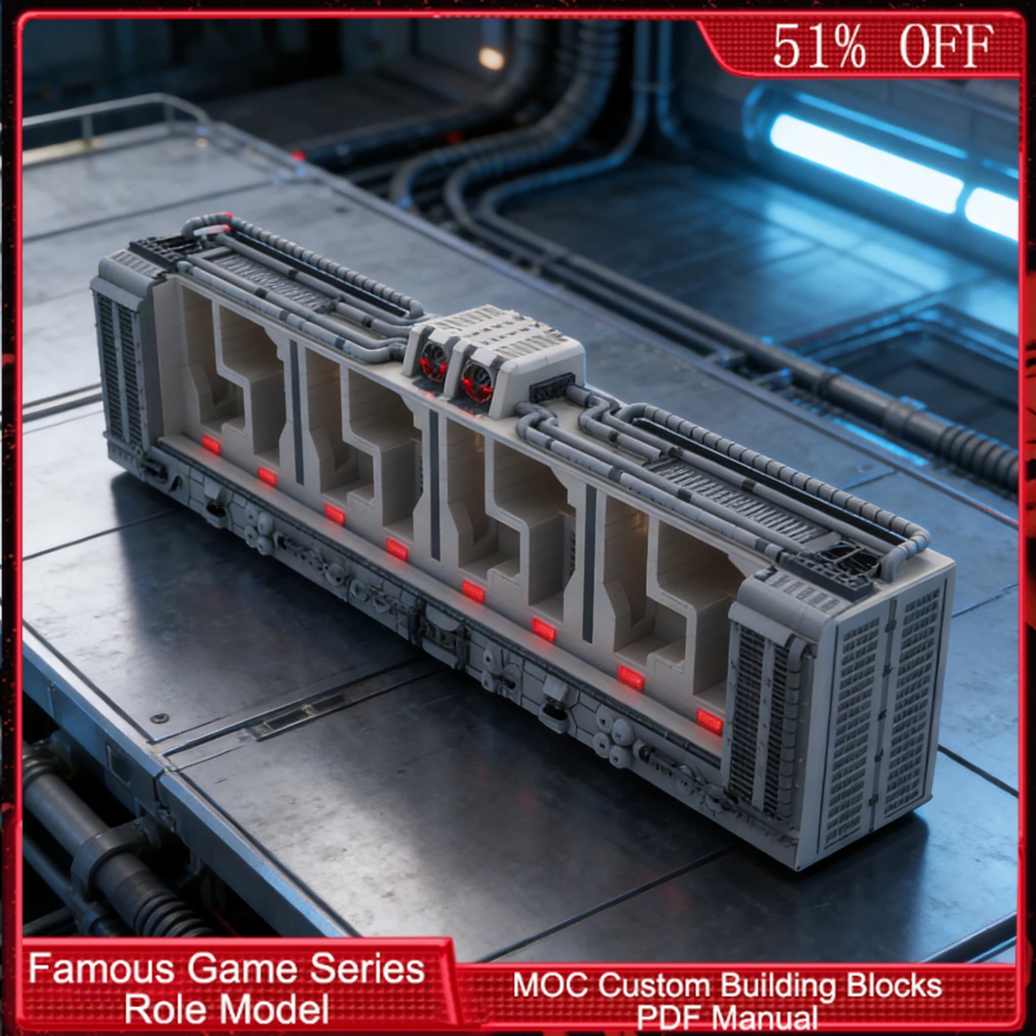 2623 Pezzi Set Costruzioni Moon-MaxSecurityPrison MOC, Modello Modulare Personalizzabile, Mattoncini Educativi Fai-da-Te, Regalo per le Vacanze