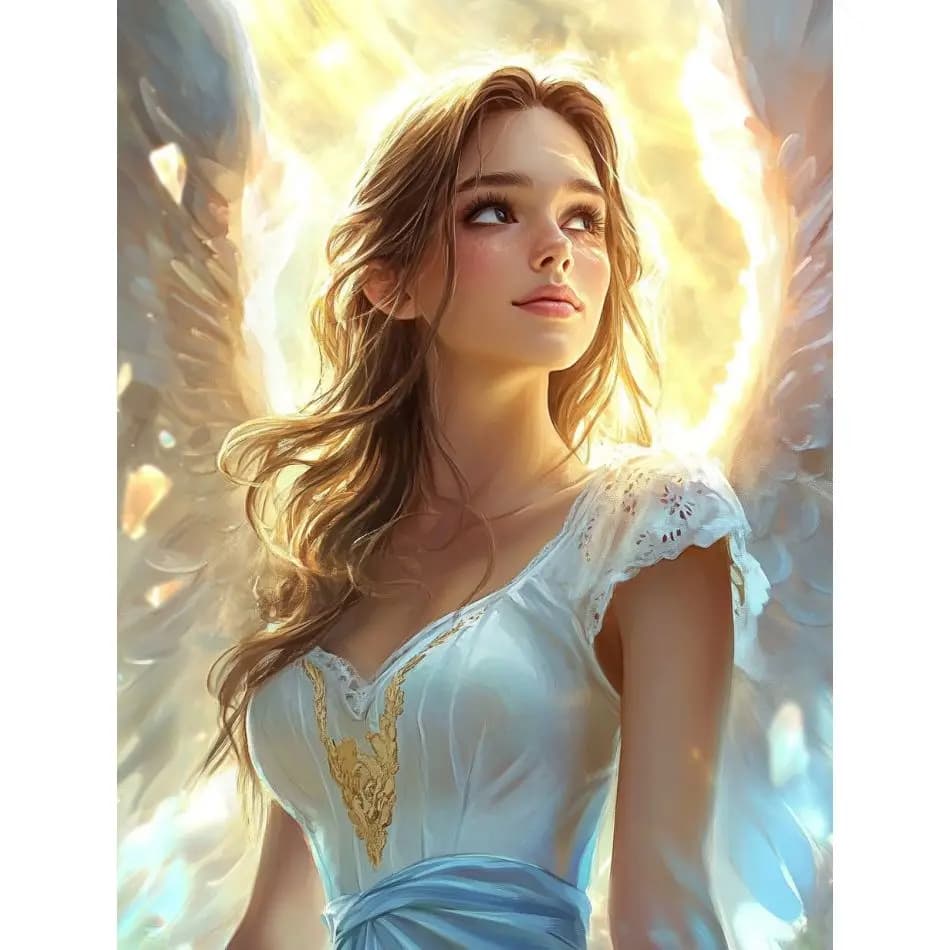 RUOPOTY Beautiful Girl Diamond Painting Kits Diy Gift Diamond Embroidery Landscape Full Round Diamond Art Painting Kits Living