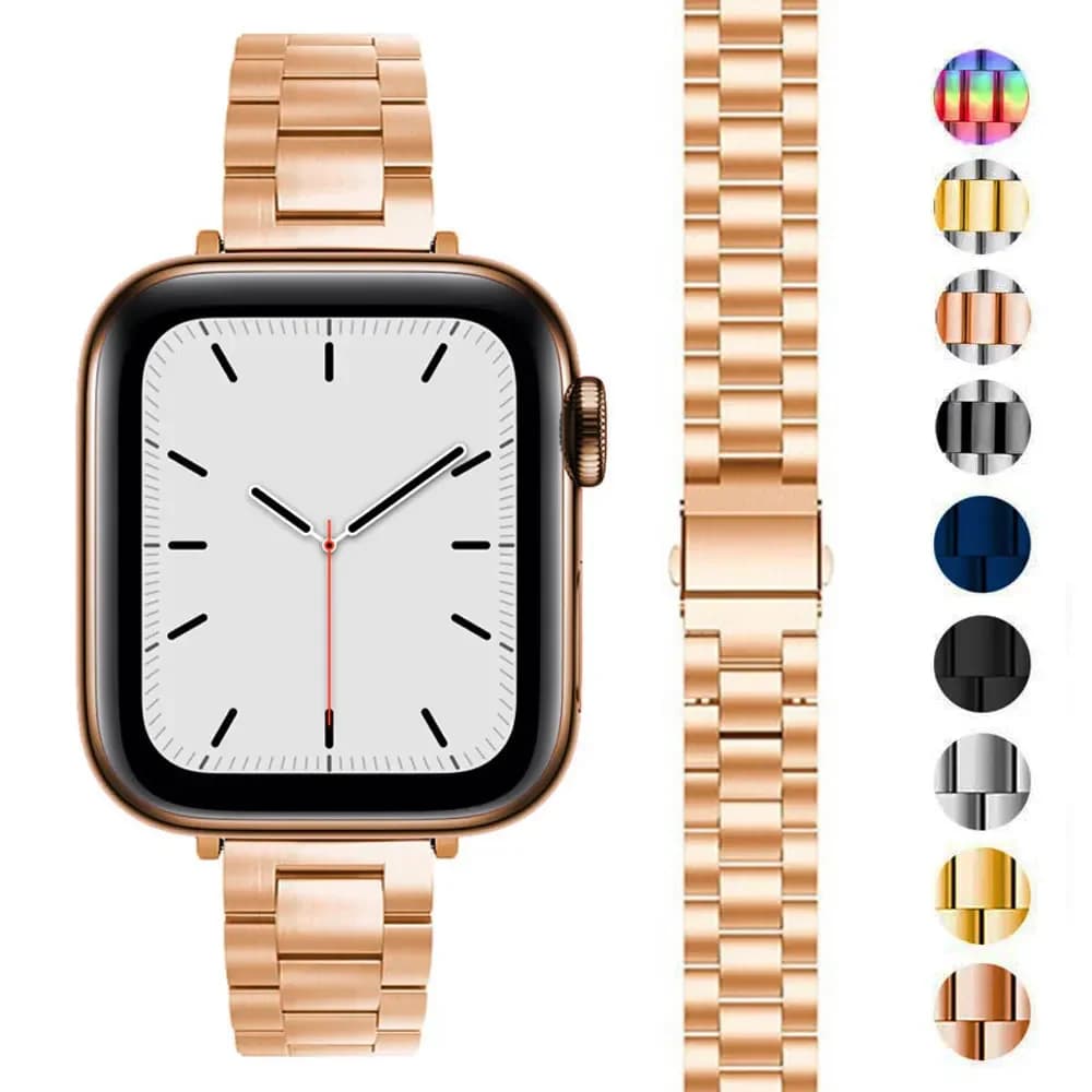 Cinturino in acciaio inossidabile per cinturino apple watch 44mm 45mm 40mm 42-38-41mm Bracciale sottile in metallo ultra 2 49mm serie iwatch 8 7 6 SE 5 9