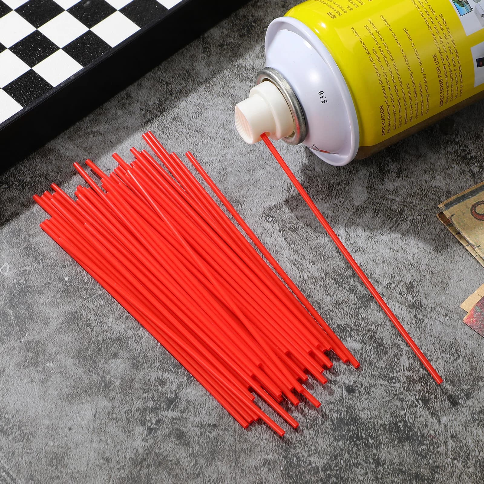 100 pcs 12 cm Red Spray Candles Plastic Tubes for Remove Aerosol Ruggine Water Bottle Extension Tools Accessories