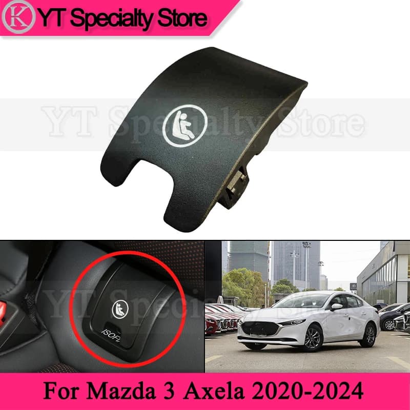 Kamshing sedile posteriore ISOFIX Buckle Cap coperchio del morsetto del sedile di sicurezza per bambini per Mazda 3 Axela 2020-2024 copertura del rivestimento del seggiolino auto