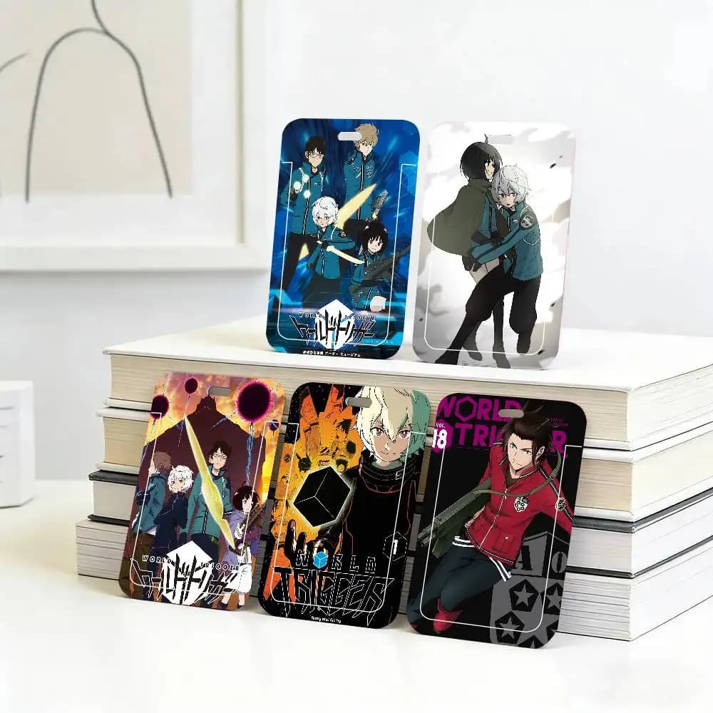 Science Fiction Hot Blooded Animation W-World T-Trigger Black Lanyard Card Holders Student Meal Cards And Campus Ids School