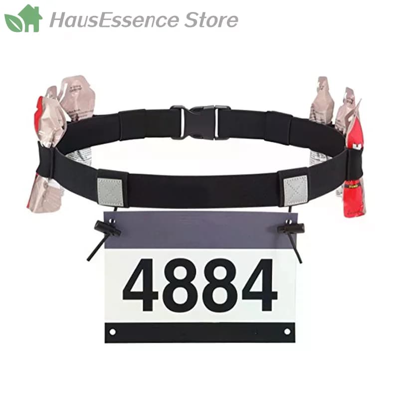 ※Outdoor Running Race Number Belt Waist Pack Bib Holder Designed For Triathlon Marathon Cycling Fitness Sport premium