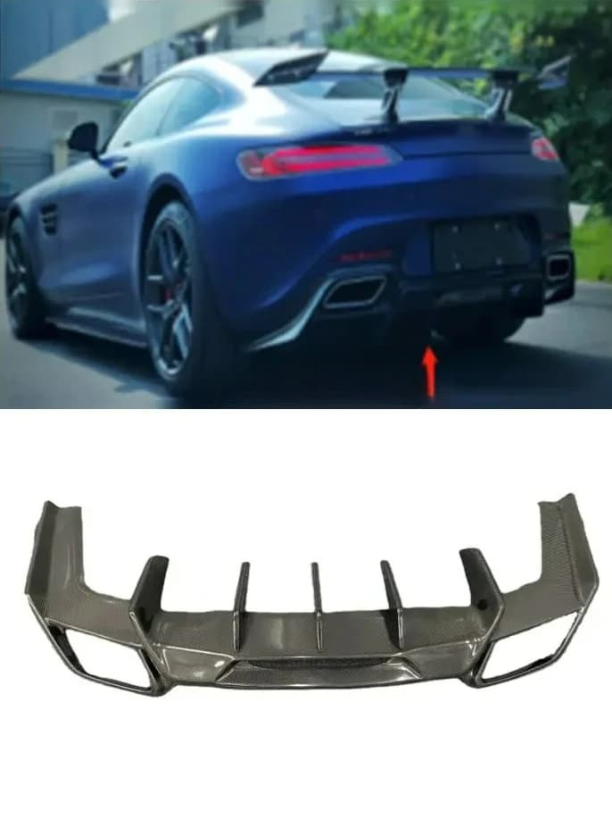 Diffusore in Fibra di Carbonio Tipo R per Mercedes-Benz AMG GT GT S 2015-2017, Best-seller