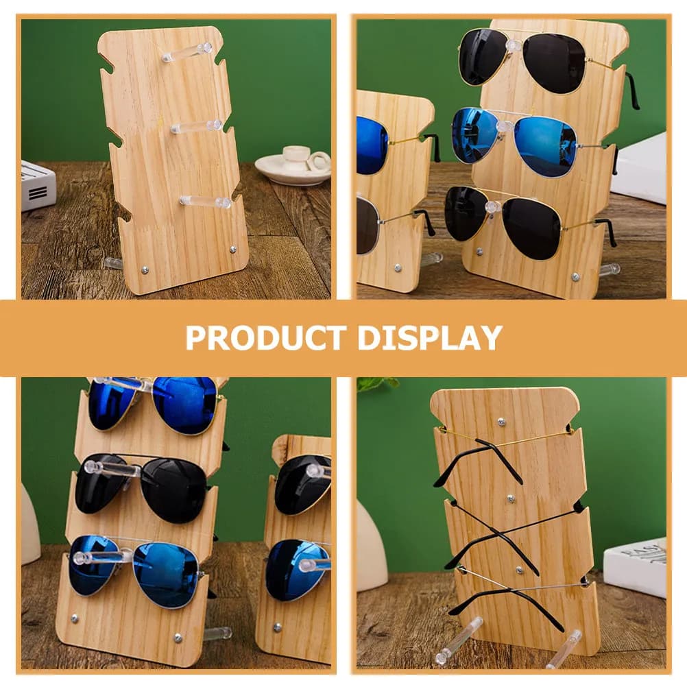 Espositore per Occhiali da Sole, Supporto Robusto per Occhiali, Organizzatore da Scrivania per Occhiali da Vista e Maschere da Sci
