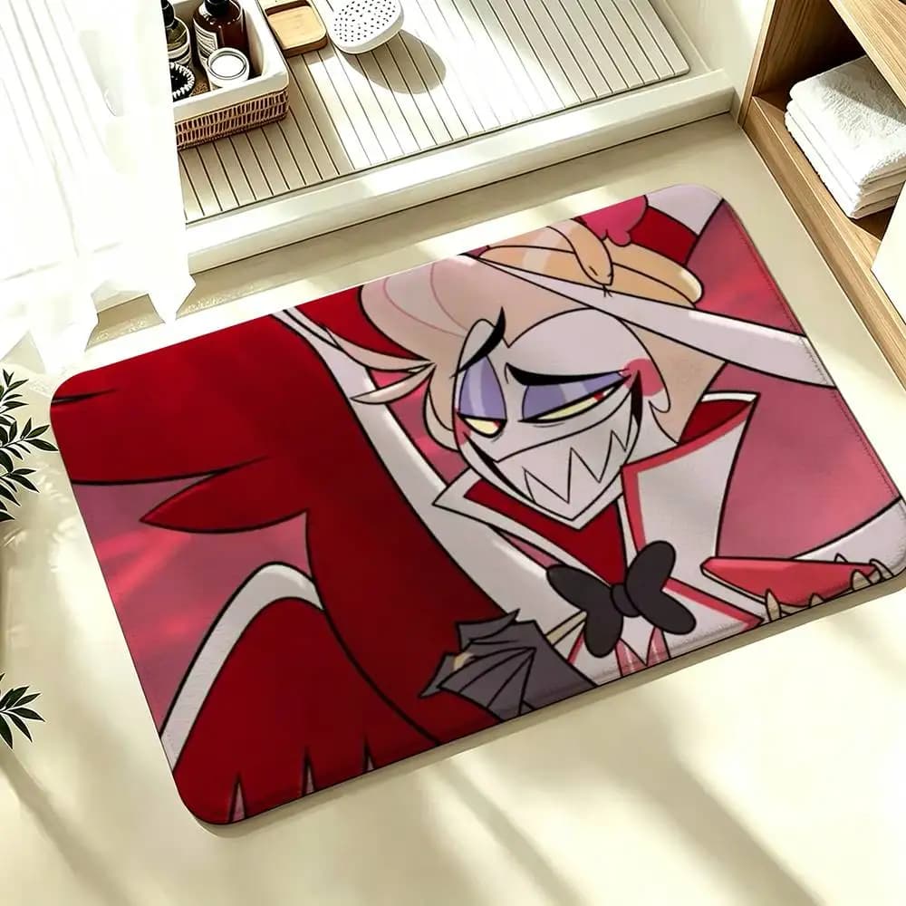 Hazbin H-Hotel Lucifer Magne Shower Room Absorbent Small Floor Mat Soft Comfortable Decorative Foot Mat