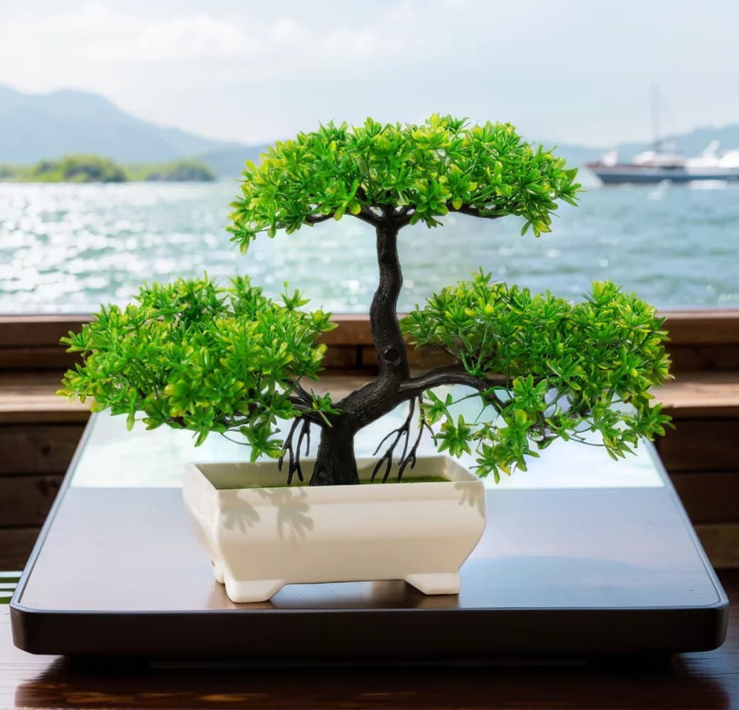 Piante Artificiali Bonsai, Piccolo Albero Simulato in Vaso, Fiori Finti, Ornamenti da Tavolo in Vaso per Hotel, Giardino, Decorazioni per la Casa