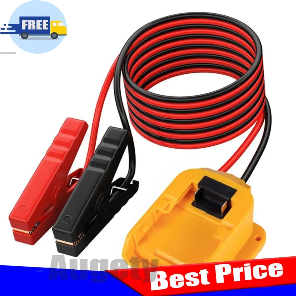 Avviatore di emergenza portatile per adattatore batteria ruota motrice per Dewalt 20V con cavo jumper da 6FT caricabatteria per auto utensile elettrico