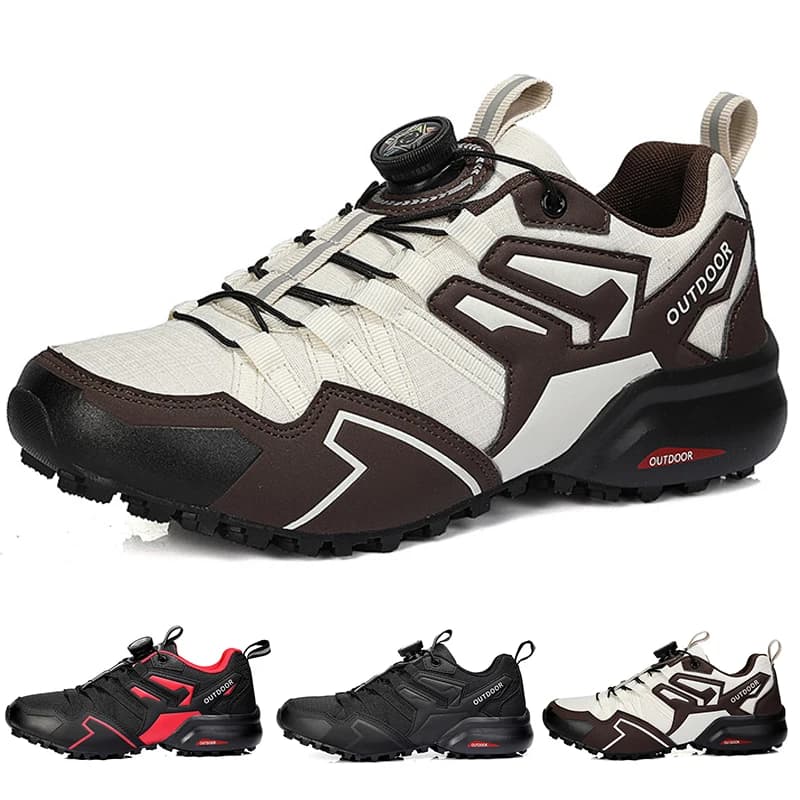 Nuovi stivali da uomo Scarponi da trekking all'aperto Bocca rotante Comode scarpe sportive comode Scarpe da lavoro da escursionismo in tela traspirante