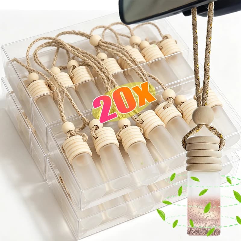 5ml Portable Bottle for Auto Perfume, Satin Glass, Suspended Air Diffuser, Essential Oil Pendant, Interior Decoration Auto