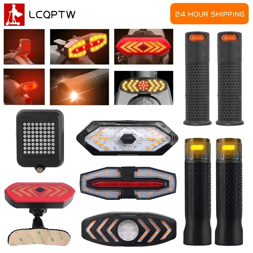 Luce di Segnalazione Anteriore e Posteriore Universale per Scooter Xiaomi Mi3 Mi4 4Pro 4Lite Mi5 5Pro 5Max 6 6Ultra, Lampada di Segnalazione e Luce Posteriore per Manubrio
