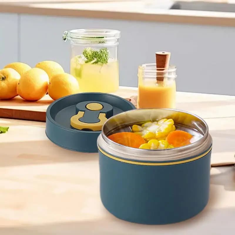 Lunch Box in acciaio inossidabile Lunch Box termico da 650 ml Contenitori per il pranzo isolati Contenitori per la preparazione dei pasti Conservazione degli alimenti portatile