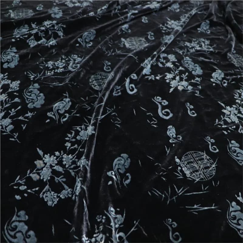 Silk laser embossed fabric soft clothing throw pillow dress dance
