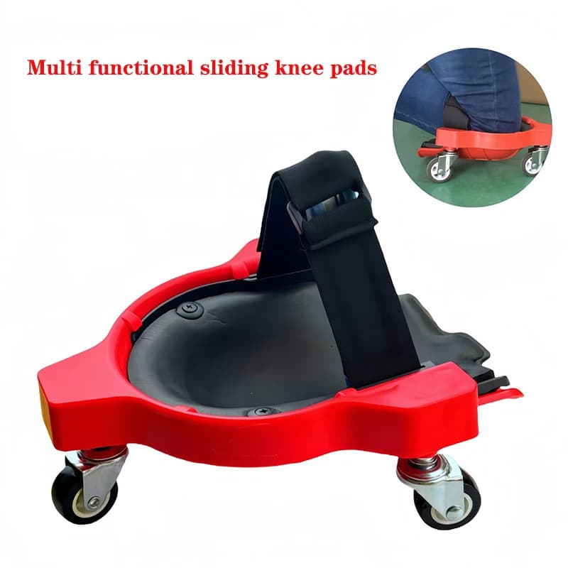 Cuscinetto di protezione per ginocchio rotolante con ruote imbottito in schiuma integrata per piattaforma che posa di piastrelle o vinile per riparazioni auto che proteggono le ginocchia