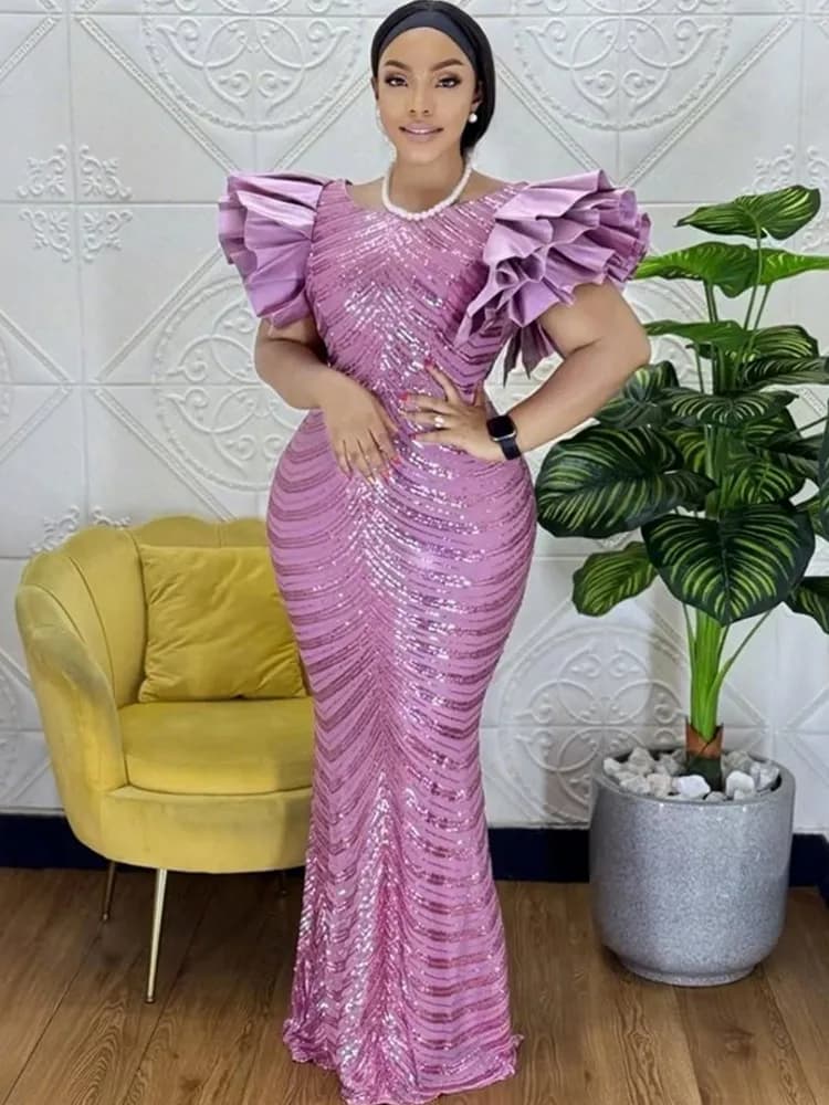 Abiti Africani Eleganti da Donna per Matrimoni, Moda Musulmana, Abaya, Dashiki, Vestito Lungo Kaftan, Abbigliamento Africano 2026