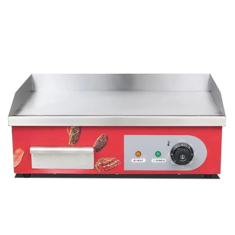 Commercial frying pan Stainless steel electric frying pan BBQ Full flat grill