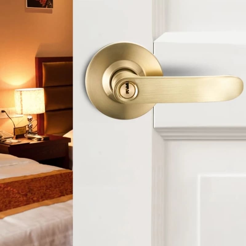 Set di Maniglie per Porte Interne in Acciaio Inox con 3 Chiavi - Maniglia di Ricambio per la Sicurezza di Casa e Ufficio