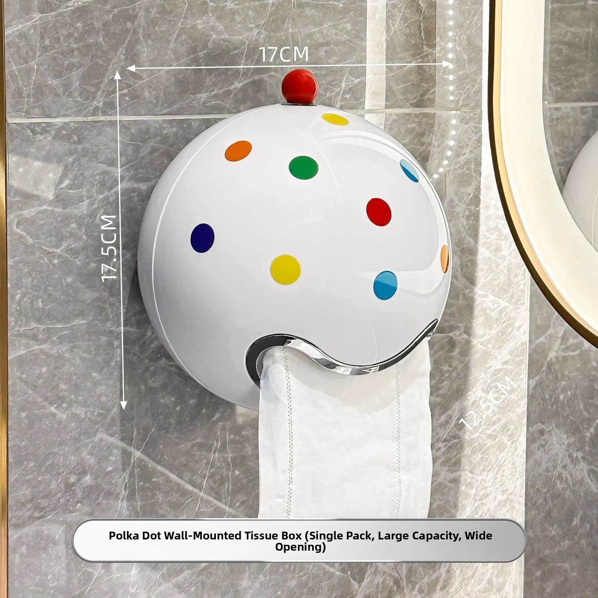 Dopamine Bathroom Tissue Box Toilet Paper Holder No Drilling Required Simple Style Countertop Storage Organizer for Home